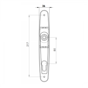 DOOR HANDLE AL EGE 85 MM AXIS DELUXE 8022