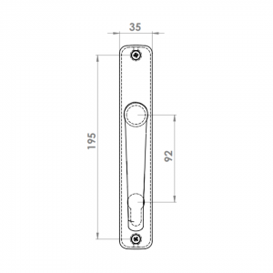 DOOR HANDLE AL IBIZA 92 MM AXIS GOLD FINISH