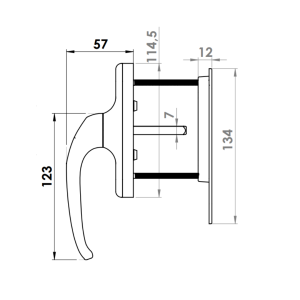 SLIDING GROUP AL GRANADA BUILT-IN HANDLE 9005 MATTE